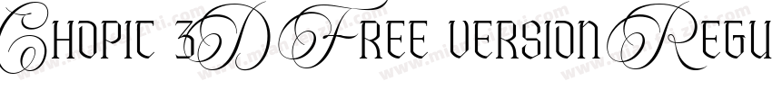 Chopic 3D Free version Regular字体转换